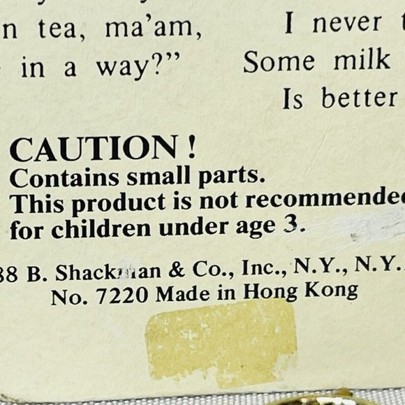 Vintage Miniature 20 Piece Toy Tea Pot Set Box PUSS TO TEA Shackman 6-Setting - Picture 9 of 11